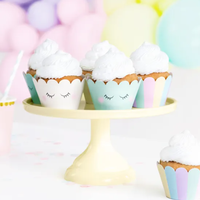 Enhjørning Cupcake Wrappers - 6 stk til festlige anledninger