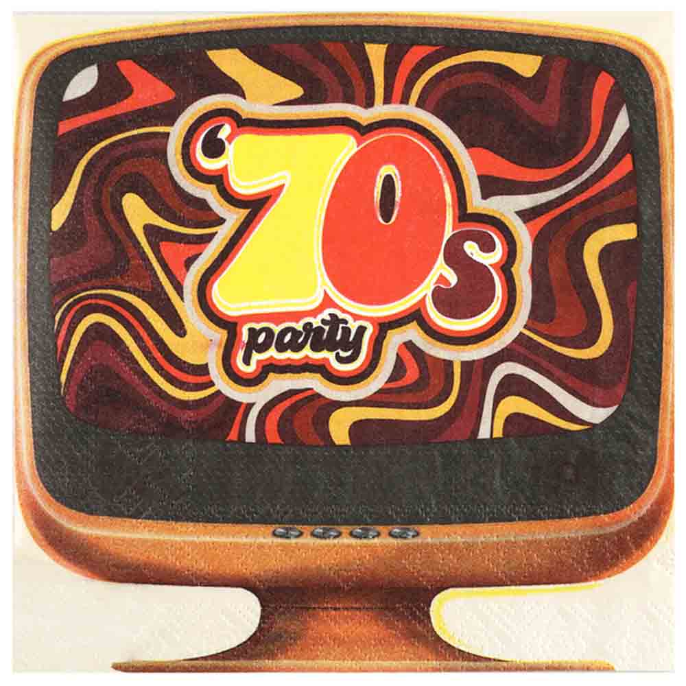 70'er Retro Servietter – 20 Stk til Festlige Fester!