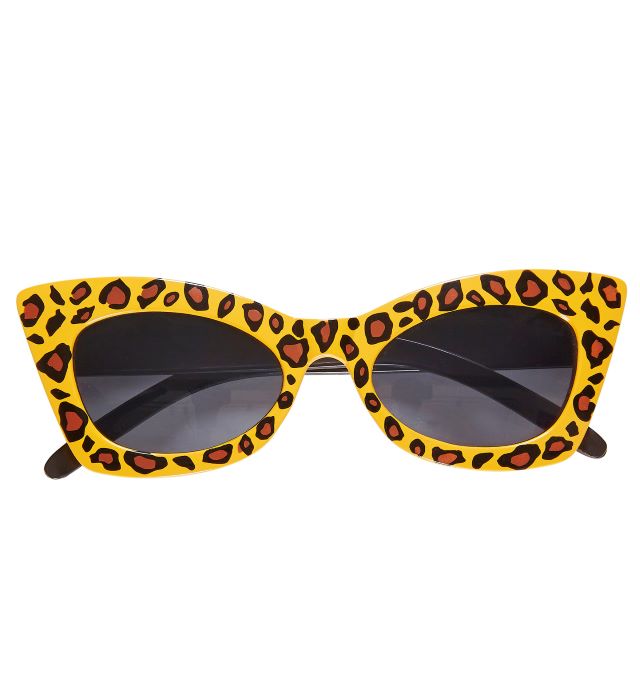 50'er Vintage Solbriller i Leopardprint til Temafest