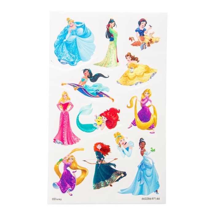 Falske   Midlertidige Tatoveringer Disney Prinsesser 12x