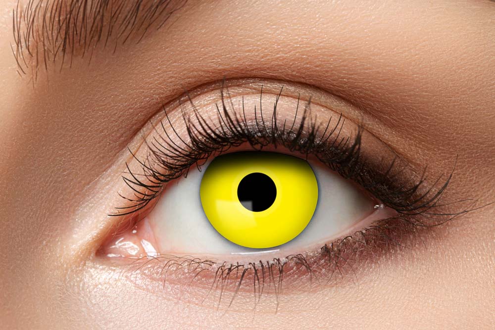 Farvede Kontaktlinser - Yellow Crow Eye på udsalg!