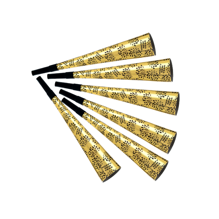 Fest Trompeter Happy New Year Guld 6x 25