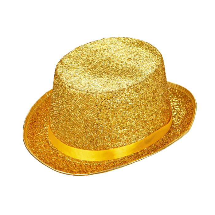 Festhat Guld Glitter
