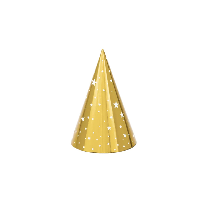 Festhatte Med Stjerner Guld 6x 16   10
