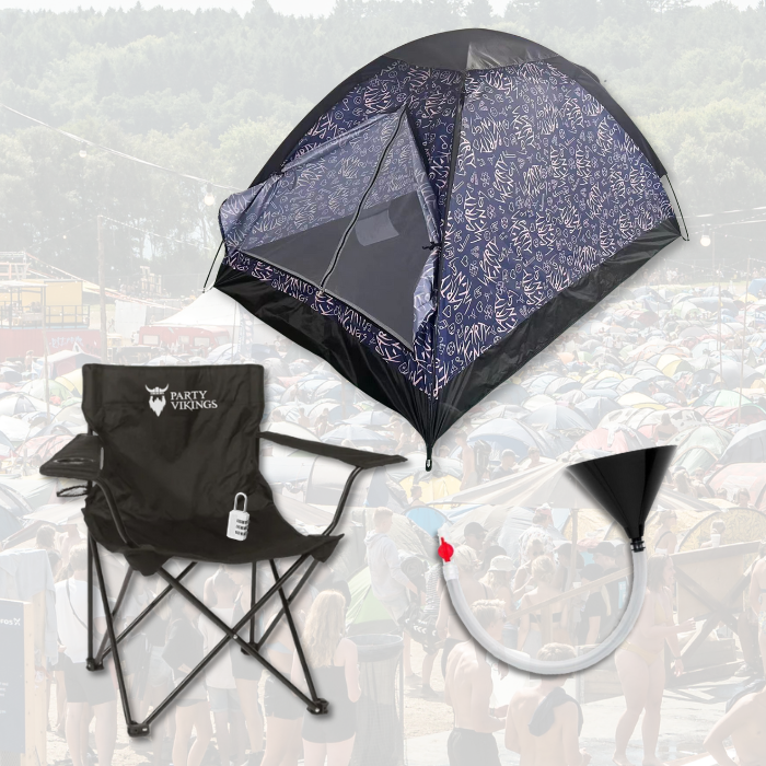 Festivalpakke: Premium Frigg Telt og Festivalstol