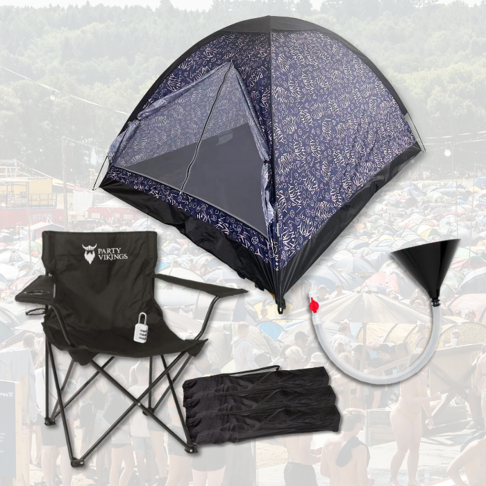 Festivalpakke   Personer Premium Bjorn Telt  Festivalstol