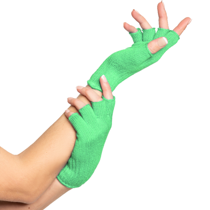 Neon Grøn Fingerløse Handsker til Kvinder - One-size