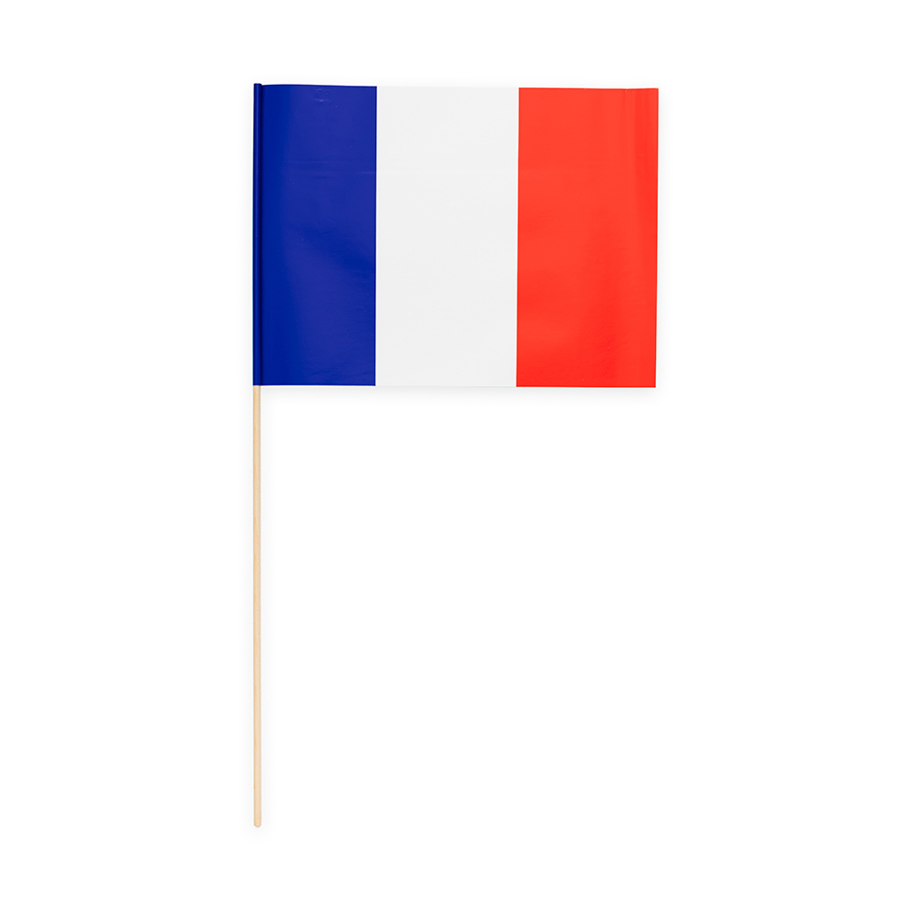 Franske Flag på Pind - 10 Stk til Festlige Anledninger
