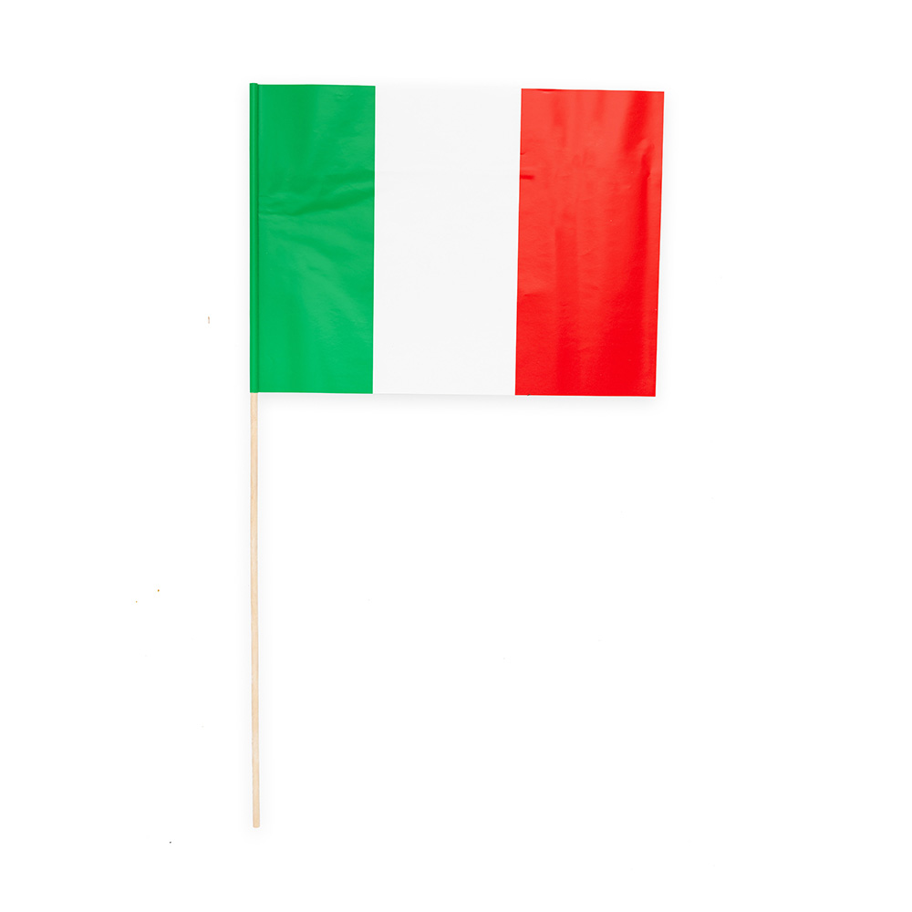 Italienske Flag på Pind – 10 Stk til Festlige Begivenheder