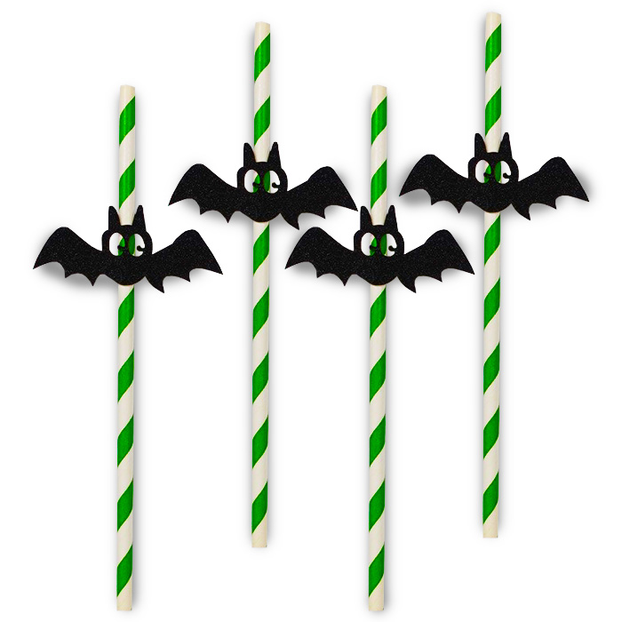 Flagermus Sugerør Grøn - Uundgåelig til Halloween Fest!