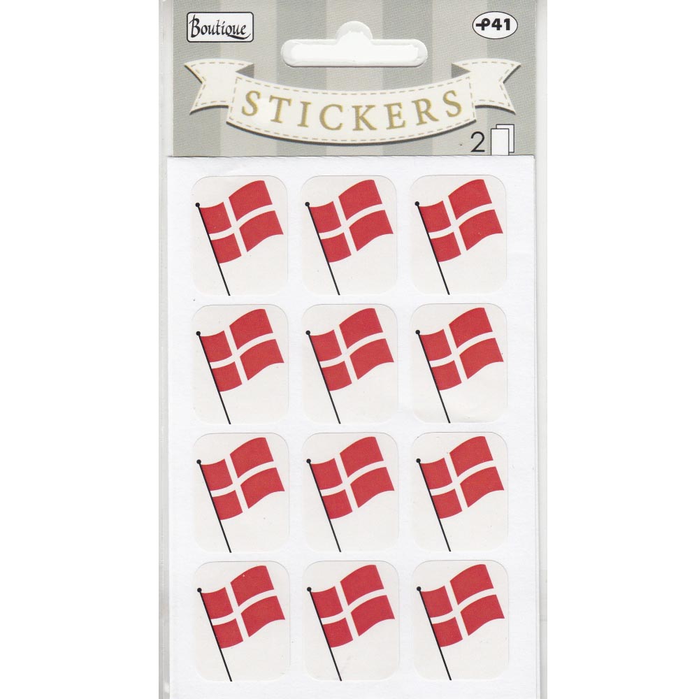 Danske Flagstickers – 24 Stk til Festlige Anledninger