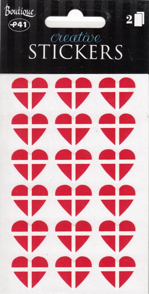 Hjerteformede Flagstickers – 36 stk til Fest 🎉