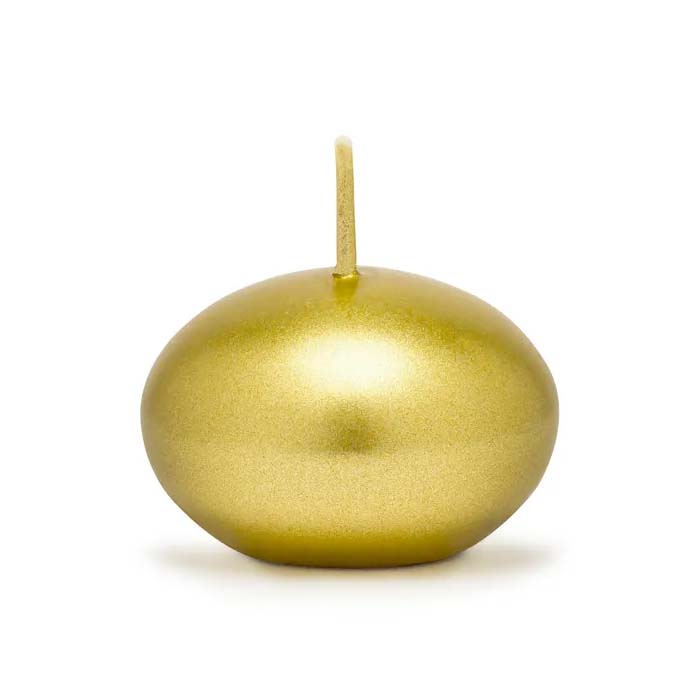 Flydende Stearinlys Metallic Guld 5x