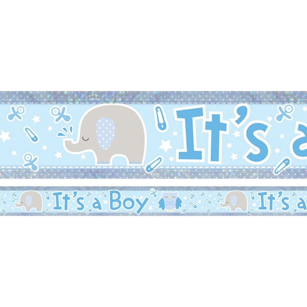 Folie Banner til Baby Shower - Det Er En Dreng Dekoration