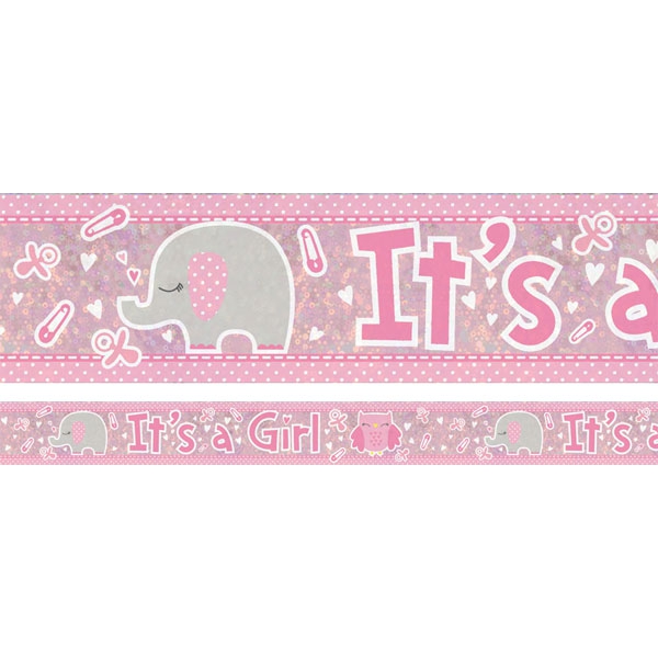 Foliebanner – Det er en Pige til Baby Shower Dekoration