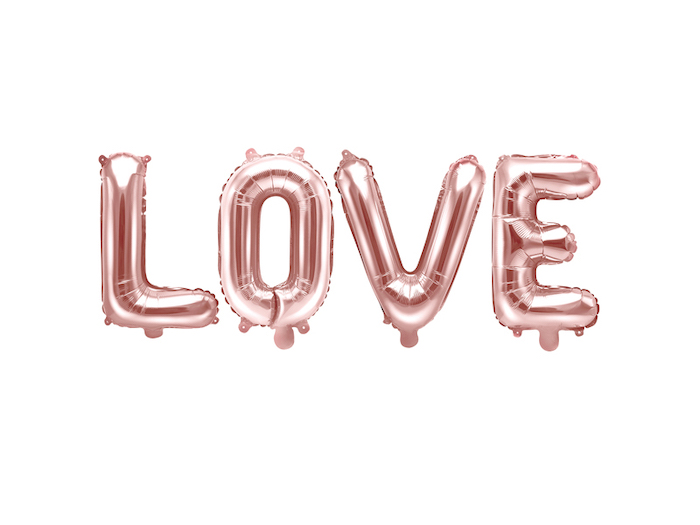Folieballon Love i Rosa Guld - Perfekt til Fest!