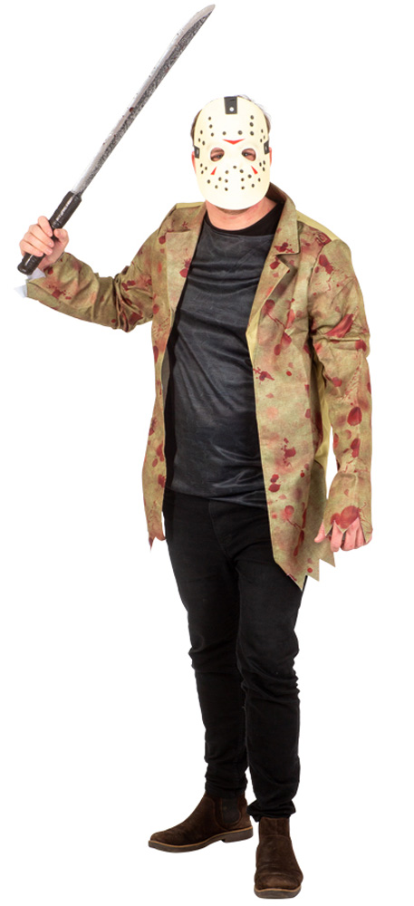 Skræmmende Jason Halloween Kostume til Temafest