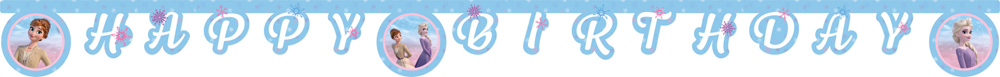 Frost Fødselsdagsbanner – Dekoration til Frozen Fest