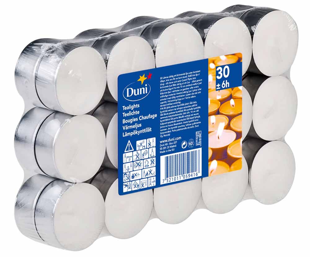 Duni Fyrfadslys 30 Stk – Perfekte til Fest og Jul!