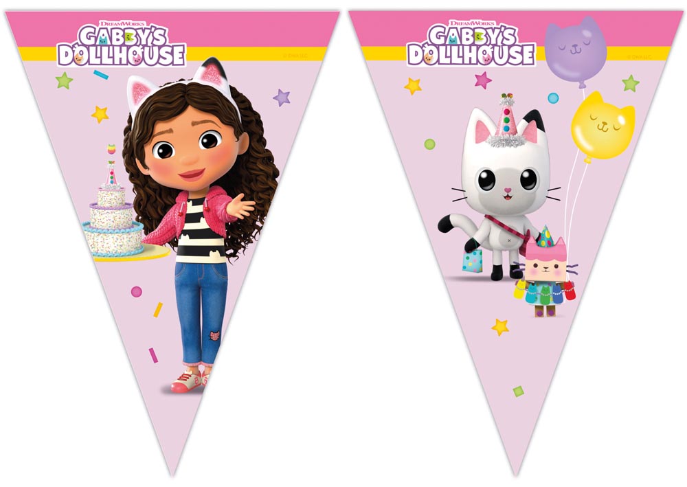 Gabby's Dollhouse Vimpelbanner – 3m Festpynt til Børn