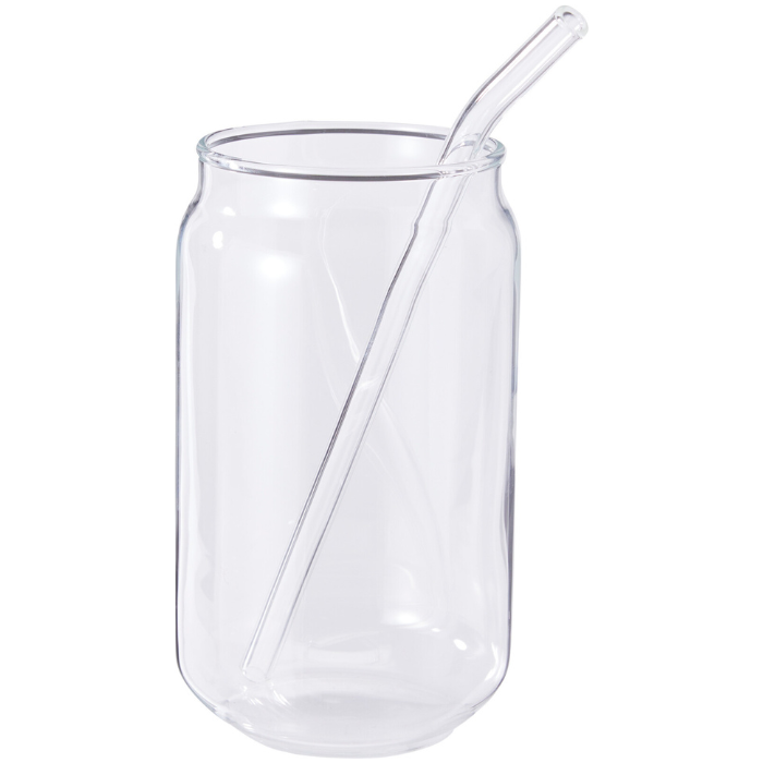 Glas Med Glas Sugerør 500   2x