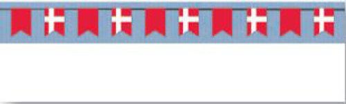 Elegant Glaskort Bordkort med Flag – 10 Stk til Festen