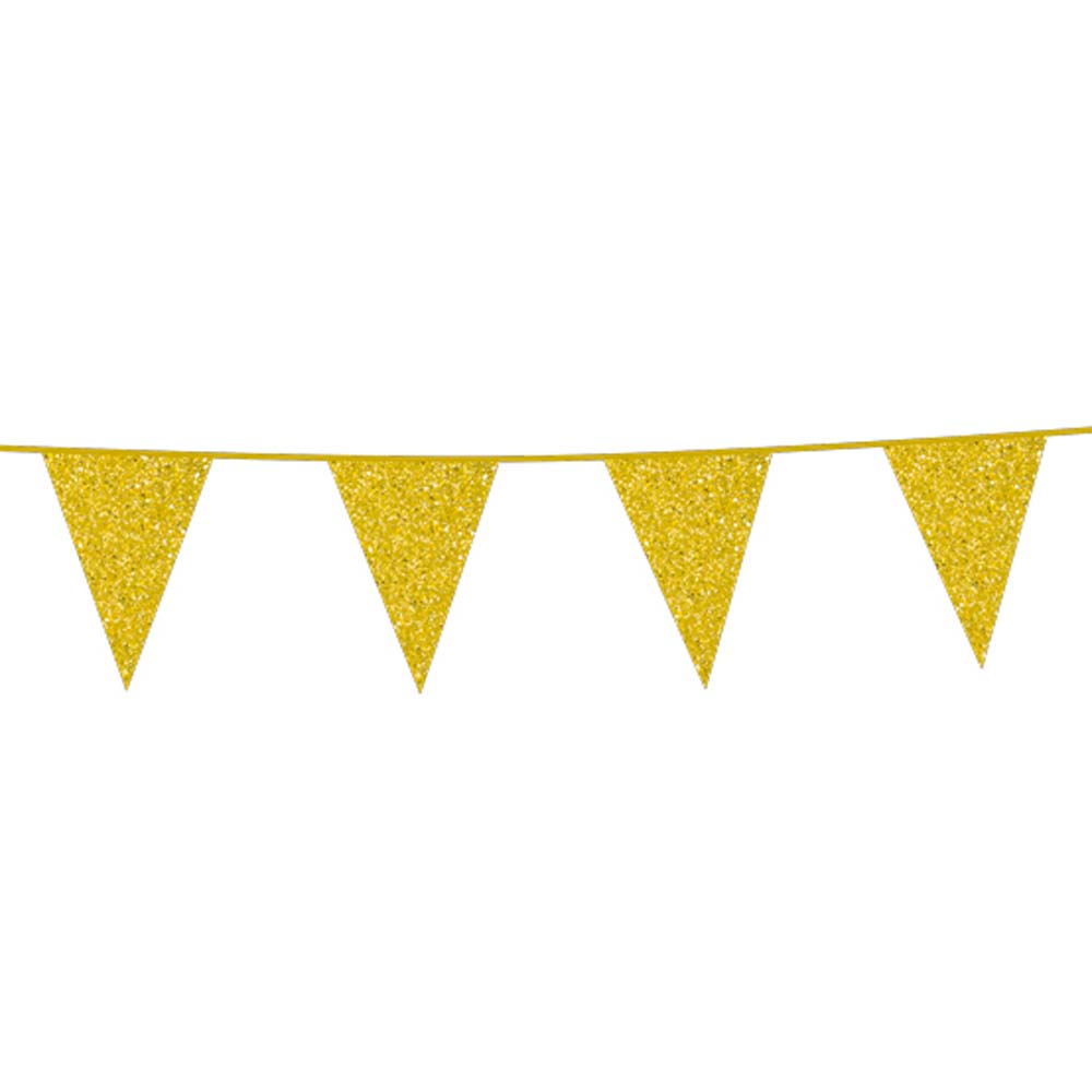 Glitrende Guld Vimpelbanner til Festlige Anledninger