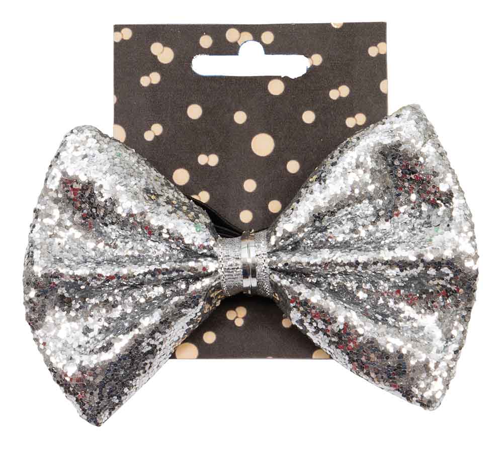 Glitrende Sølv Butterfly til Fest og Nytår - Glamour Accessory