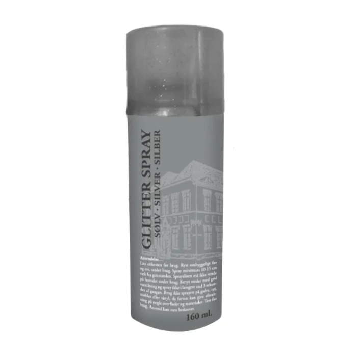 Glitter Spray i Sølv - Perfekt til Festdekorationer!