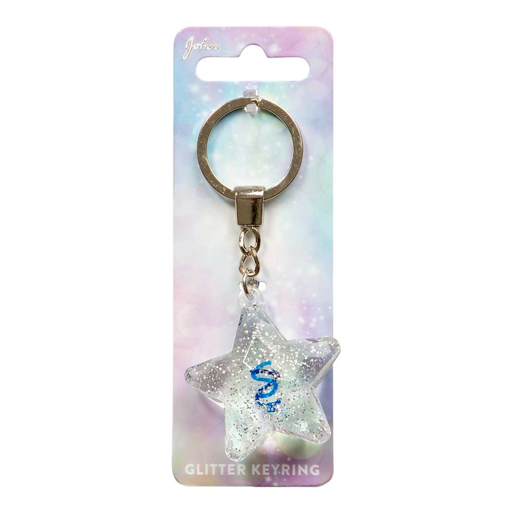 Glitrende Stjerne Nøglering med Personlig Gravering!