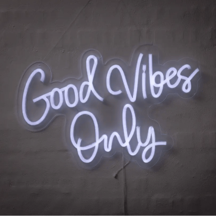 Good Vibes Only Neon Led Skilt 40x61