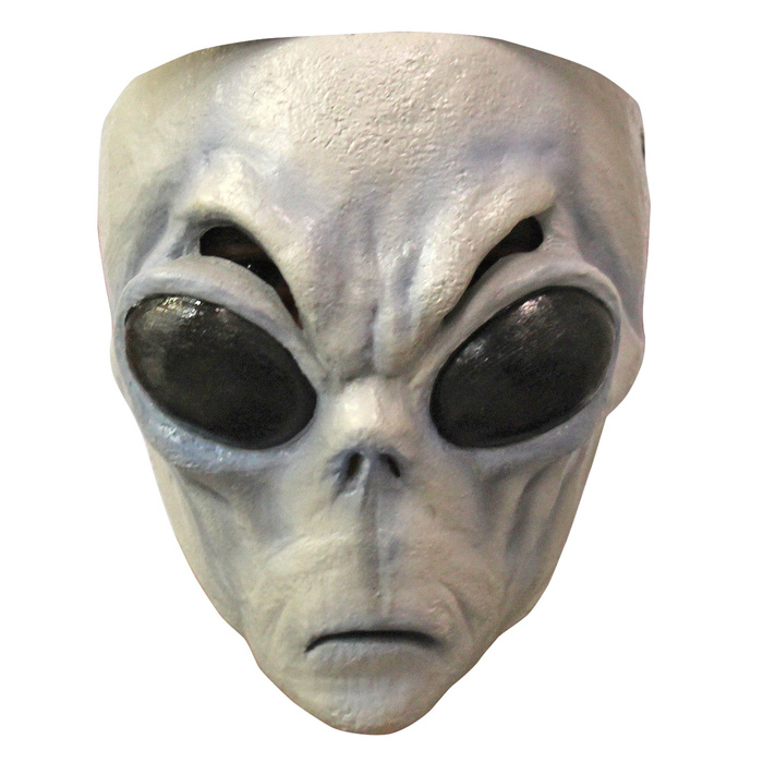 Grå Alien Maske til Halloween - Skræmmende og Sjov!