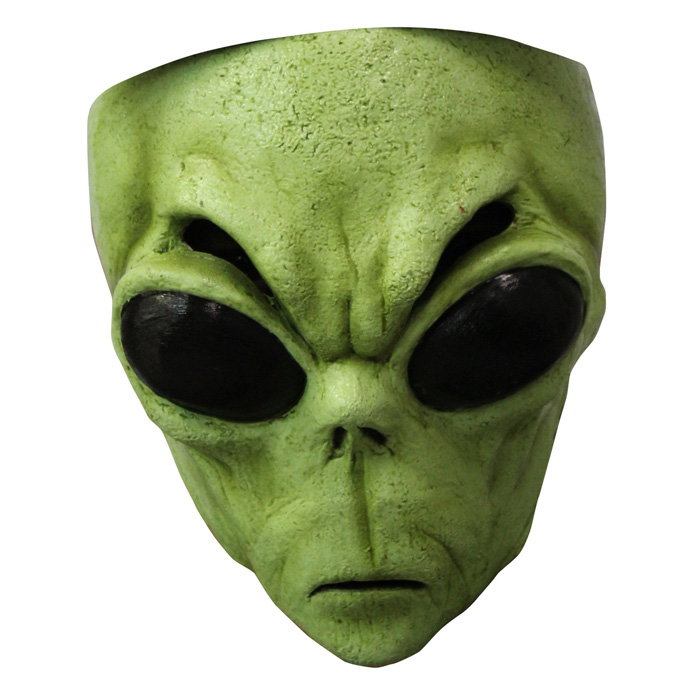 Uhyggelig Grøn Alien Maske til Halloween