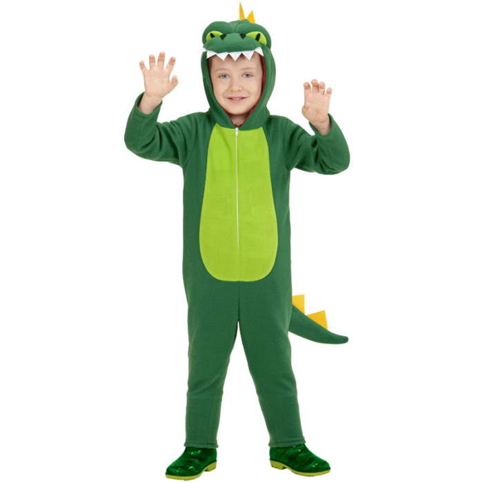 Grønt Dinosaur Kostume til Børn - Fantastisk Tilbud!