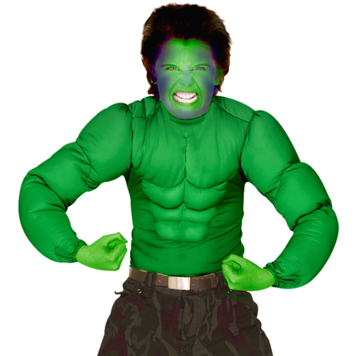 Grøn Muskelbluse Kostume til Børn - Fantastisk Tilbud!