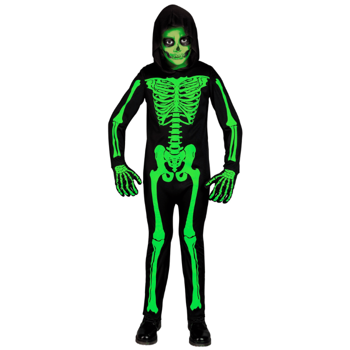 Grøn Skelet Kostume til Børn - Fantastisk Halloween Valg!