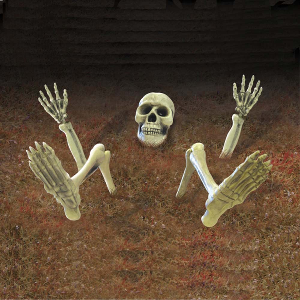 Skræmmende Ground Breaker Skelet til Halloween Dekoration