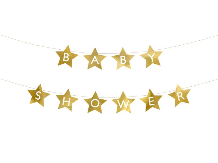 Guld Babyshower Stjerne Guirlande 290x16