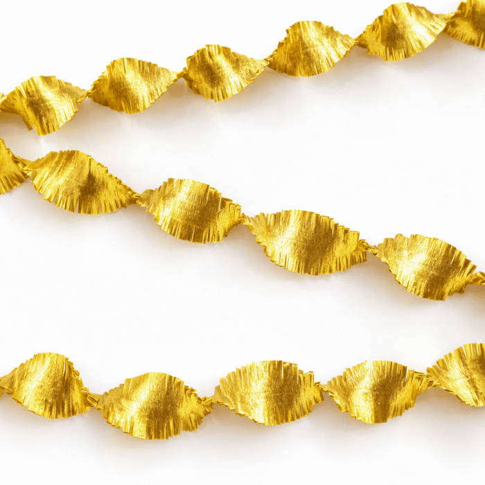 Guld Crepe Streamer Guirlande 24 Meter