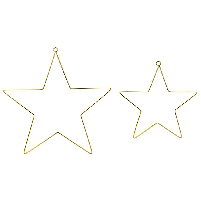 Guld Julestjerner i Metal - Perfekt til Julen!