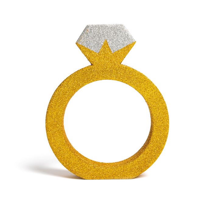 Guld Ring Borddekoration - Perfekt til Bryllupsevent 21,5 cm