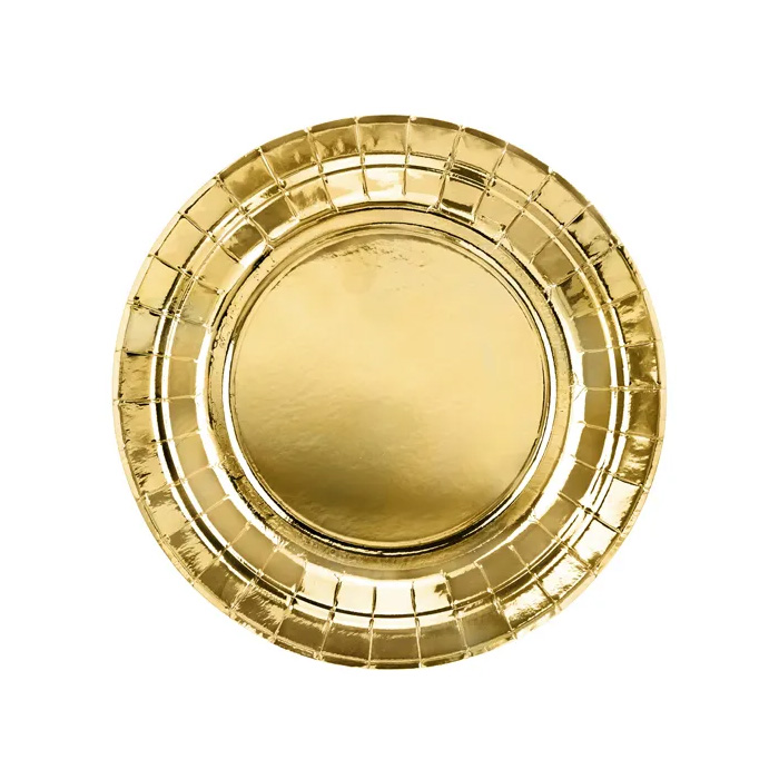 Guld Tallerkener - 6 stk. til Nytårsfesten