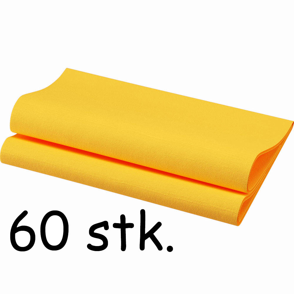 Gule Bio Middagsservietter - 60 Stk til Festlige Anledninger!