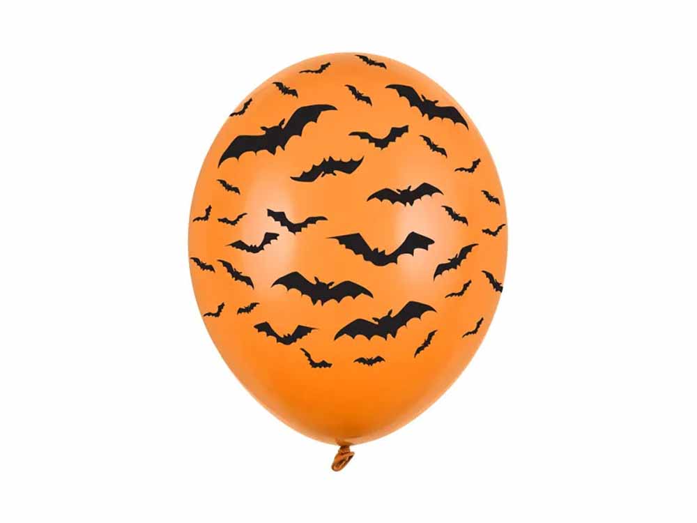 Halloween Balloner med Flagermus - 6 stk. Festlig Dekorering