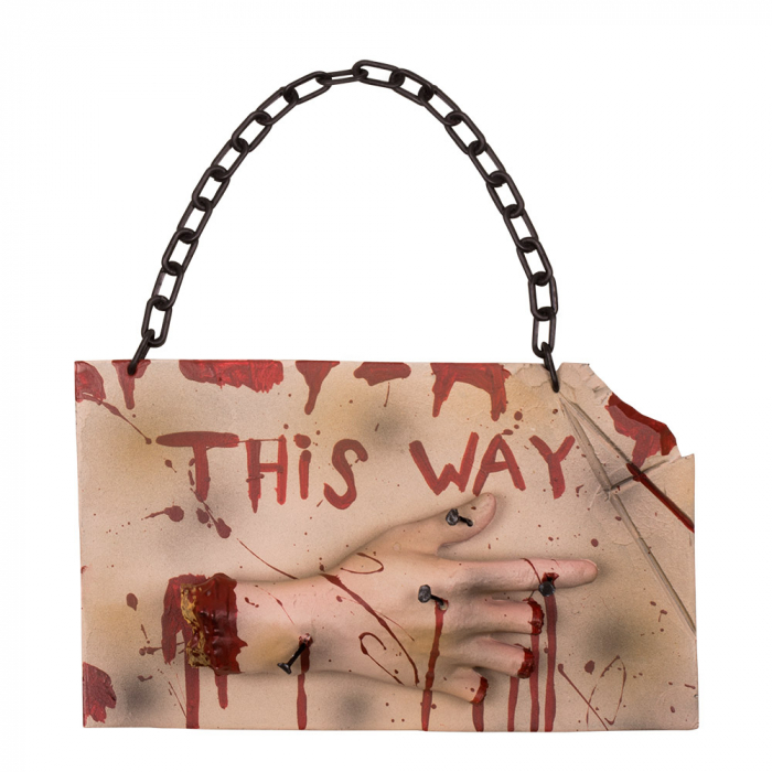Skræmmende Halloween Blodigt Horror Skilt 31x19 cm