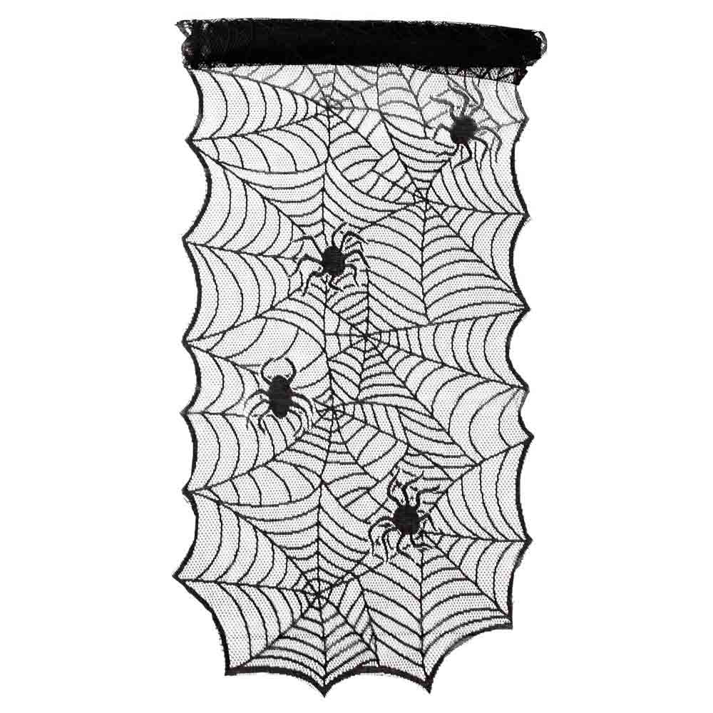 Skræmmende Halloween Bordløber med Edderkopper – Spooky Dekor!