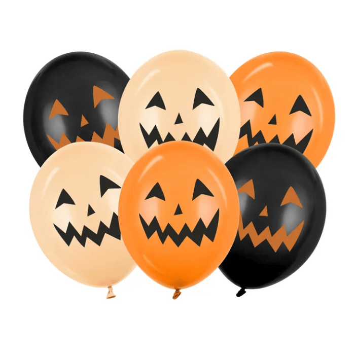 Halloween Græskar Balloner - 6 stk. til festlige anledninger