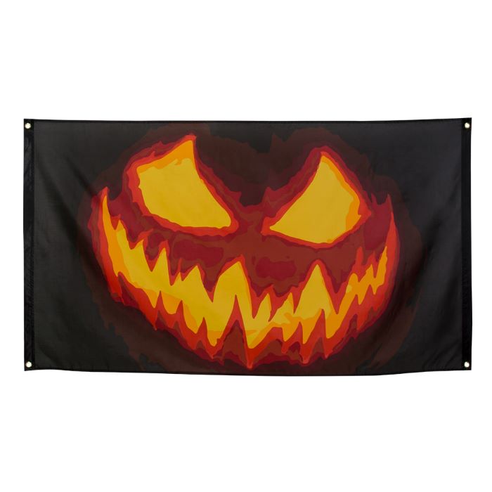 Halloween Græskar Banner i Polyester - Perfekt til Fest!