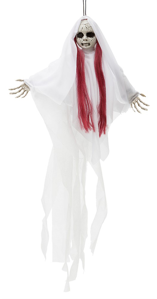 Skræmmende Halloween Dukke med Rødt Hår - 60 cm Uhygge!