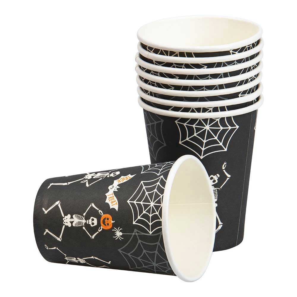 Halloween Papkrus med Skeletter – 8 stk. Festlig Dekoration